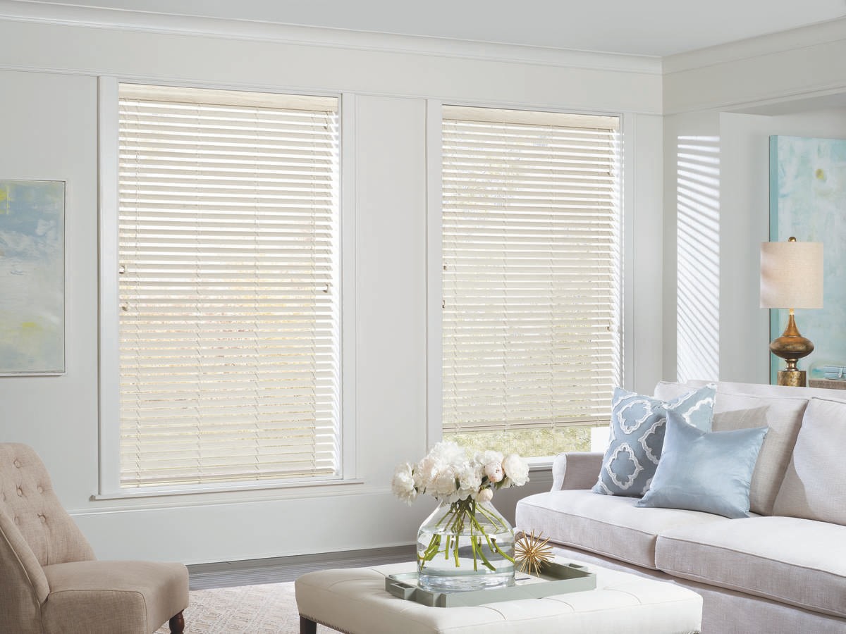 Upgrade your Living Room with Wood Blinds, Hardwood Blinds, Faux Wood Blinds near Wichita, Kansas (KS)